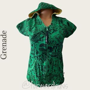 Grenade Short Sleeve Reversible Hoodie￼ Size Small